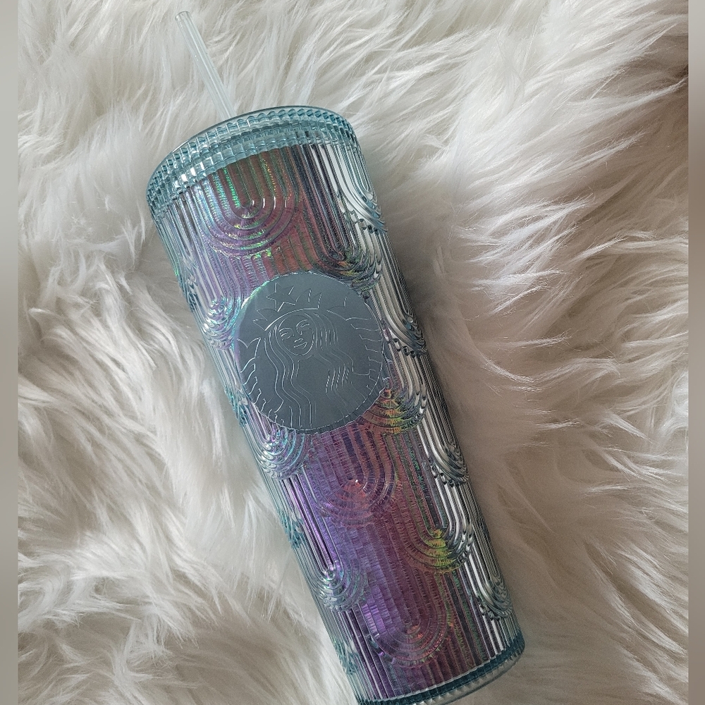 Holographic Wave pattern Starbucks Tumblr